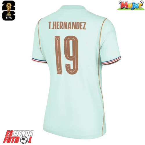 Francia Theo Hernandez #19 Segunda Equipación Mujer Mundial 2026 Manga Corta